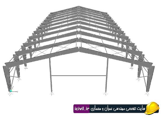 دانلود پروژه طراحی سوله با جرثقیل 5 تنی