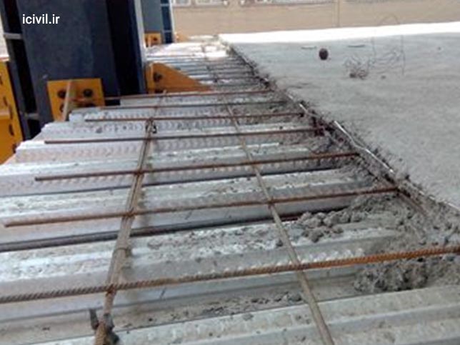 بتن ریزی سقف عرشه فولادی