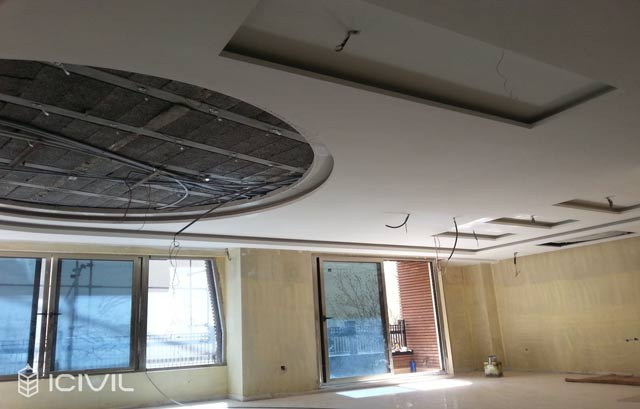 اجرای تاسیسات زیر سقف و اجرای سقف کاذب
