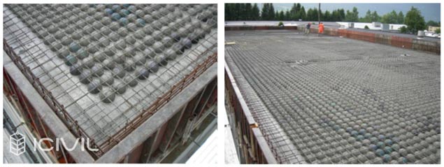 بتن ریزی در داخل کیج ماژول ها تا مدفون شدن مش پایین و قسمت پایینی کیج ماژول ها